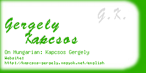 gergely kapcsos business card